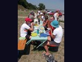 Mittagsrast kurz nach dem Start in Belgrad