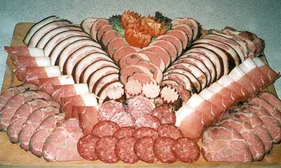 Bauernbuffet und Jausen auf Platten